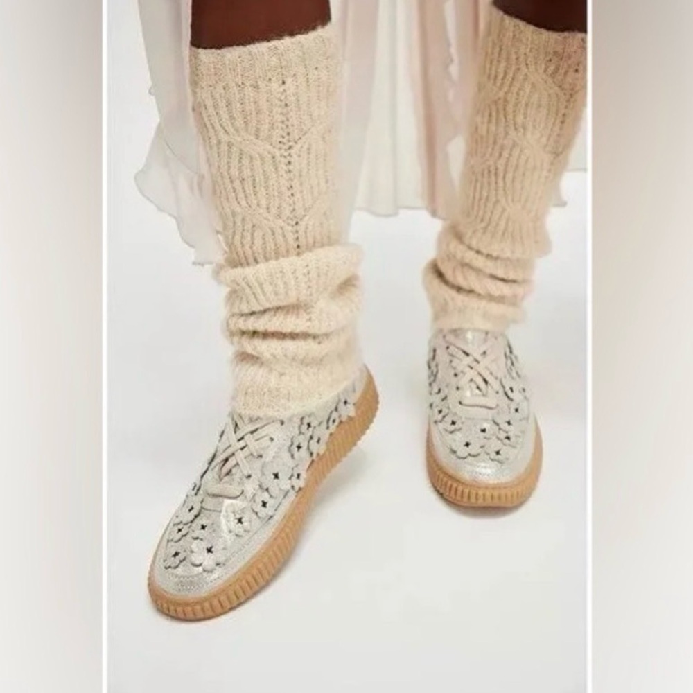 Free People Wallflower Wimberly Sneakers in Champagne Metallic - Picture 5 of 6